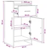 Buffet vidaXL en chêne Artisan 40 x 36 x 80 cm, aggloméré Voir les images du produit 8