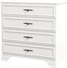 Matowa biała komoda z 4 szufladami - 95 cm - Salon & Podgląd zdjęcia produktu 10
