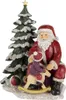 Clayre & Eef Figur Weihnachtsmann 16x13x22 cm Rot Grün Produktbild-Vorschau 1