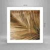 Poster - Poster ohne Rahmen - Blatt Gold Pflanze - 40x40 cm Produktbild-Vorschau 4