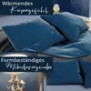 Teddy Plüsch Bettwäsche 135x200 cm Warme Winter Uni Wende Produktbild-Vorschau 5