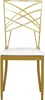BELIANI Esszimmerstuhl 2er Set Gold u. Weiß Metall Elegant Produktbild-Vorschau 3