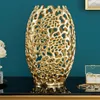 riess-ambiente Filigrane Design Vase ABSTRACT LEAF gold Produktbild-Vorschau 1