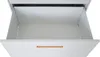 An open, empty filing cabinet drawer with a copper handle. Produktbild-Vorschau