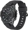 A black G-Shock watch with a metal bezel and rubber strap, shown from a diagonal angle against a white background. Voir les images du produit