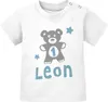 personalisiertes Baby T-Shirt mit Namen und Zahl Produktbild-Vorschau 1