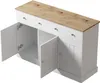 Buffet à 3 portes et 2 tiroirs, finition en relief, 120 x Voir les images du produit 16