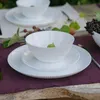 Plato llano de vidrio opalino, 26,5 cm, color blanco – Vista previa de la imagen del producto 3