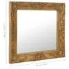The Living Store Wandspiegel im Barock-Stil 60x60 cm Golden Produktbild-Vorschau 6