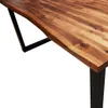 vidaXL Jídelní stůl Tree Edge 140x80x75 cm Masivní dřevo Náhled obrázku produktu 7