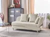 BELIANI Chaiselongue Rechtsseitig Beige Leinenoptik mit Produktbild-Vorschau 2