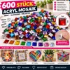 600 Stück selbstklebende Acryl Mosaiksteine 10 x 10 mm – Produktbild-Vorschau 1