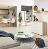 Kommode AKORD K45 Sonoma-Eiche 110 cm 2 Türen 4 Schubladen Produktbild-Vorschau 6