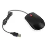 A black Lenovo computer mouse with a red scroll wheel and a USB cable is shown on a white background. Produktbild-Vorschau