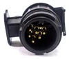 A close-up view of a black electrical connector with gold pins. Anteprima dell’immagine prodotto