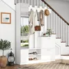 Set guardaroba Sweiko 135x25x180 cm con specchio, armadio Anteprima dell’immagine prodotto 2