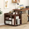A home office or living space with a desk and a rolling storage cart. Anteprima dell’immagine prodotto