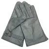 A pair of gray leather gloves is shown against a white background. Produktbild-Vorschau