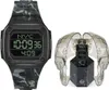 A Philipp Plein Hyper Shock watch is displayed next to its packaging, which is shaped like a skull. Produktbild-Vorschau