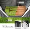 Abri de jardin métal 2,7 m² toiture 2 pans - gris/blanc Voir les images du produit 4