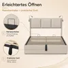 Letto imbottito INONEFT 160x200 cm con LED e USB, letto a Anteprima dell’immagine prodotto 12