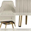 Chaise MARILYN en velours matelassé - crème/or, Lot de 6 Voir les images du produit 5