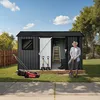 HOMAVO Gerätehaus Metall mit Pultdach, Gartenhaus Metall Produktbild-Vorschau 2