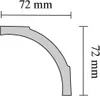 Decosa Zierprofil B10, weiß, 72 x 72 mm, Länge: 2 m - 01 Produktbild-Vorschau 16