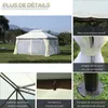 Outsunny Gartenpavillon 4 x 3 m Doppeldach-Partyzelt mit Produktbild-Vorschau 6