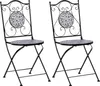 BELIANI Lot de 2 chaises pliantes de jardin en métal noir Voir les images du produit 4