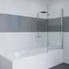 IMPTS Duschwand für Badewanne 120x140cm, Faltbar Duschwand Produktbild-Vorschau 2