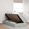 vidaXL Lit avec rangement et matelas Gris clair 100 x 200 Voir les images du produit 4