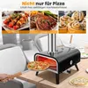 Pizzaofen aus Edelstahl für den Außenbereich mit Stein und Produktbild-Vorschau 3