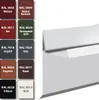 A color swatch chart with various RAL colors and a 3D rendering of a white architectural element. Produktbild-Vorschau