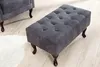 riess-ambiente Chesterfield Fußhocker antik grau Microfaser Produktbild-Vorschau 2