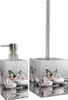 2-teiliges Badezimmer Set Seifenspender und WC-Bürste – Produktbild-Vorschau 1