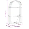 vidaXL Riparo per legna da ardere argento 120x45x210 cm Anteprima dell’immagine prodotto 8