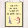 Mr. & Mrs. Panda Bild Hase Igel DIN A3 - Gelb Pastell - Produktbild-Vorschau 2