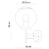 Globo Lighting buitenlamp, roestvrij staal, helder glas, Productafbeelding-voorbeeld 10