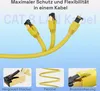 hb-digital 25m RJ45 Patchkabel CAT 8.1 S/FTP LSZH gelb Produktbild-Vorschau 4