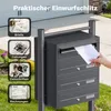 Wiltec 4 systém poštových schránok antracit 556 x 270 x Náhľad obrázku produktu 10