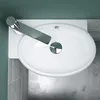 A top-down view of a white ceramic sink with a modern chrome faucet. Produktbild-Vorschau