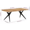 vidaXL Table de salle à manger noire 180x90x77 cm en bois Voir les images du produit 6