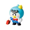 A small, cartoonish blue penguin-like figure wearing a blue suit and red bowtie, holding a red briefcase. Produktbild-Vorschau