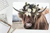 MuchoWow® Mauspad Mousepad Schottische Highlander - Blumen Produktbild-Vorschau 5