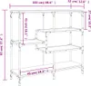 vidaXL Stolik konsola dąb wędzony 103x32x95 cm materiał Podgląd zdjęcia produktu 8