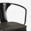 chaises métal bois style industriel pour bar cuisine steel Voir les images du produit 4