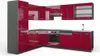 Eckküche Vicco Fame-Line Bordeaux Hochglanz/Anthrazit 287 x Produktbild-Vorschau 1