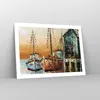 Poster - Poster ohne Rahmen - Kutter Hafen Öl - 70x50 cm - Produktbild-Vorschau 7