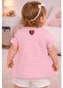 BONDI Mädchen T-Shirt "Spatzl" mit Reh 86844 | Rosa Weiß Produktbild-Vorschau 4
